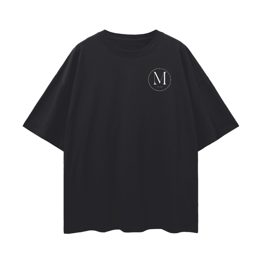 OG White Logo Oversize Deep Drop Shoulder T-Shirt