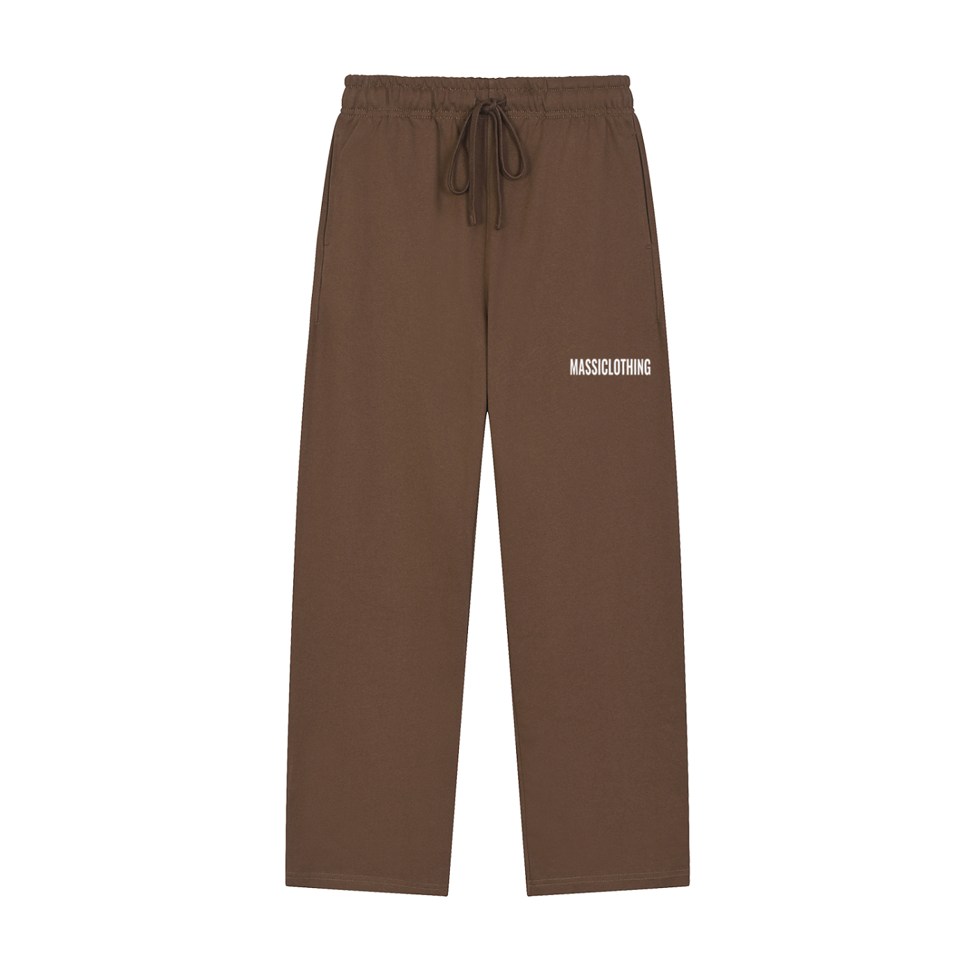 Straight Cut Trackies (white logo)