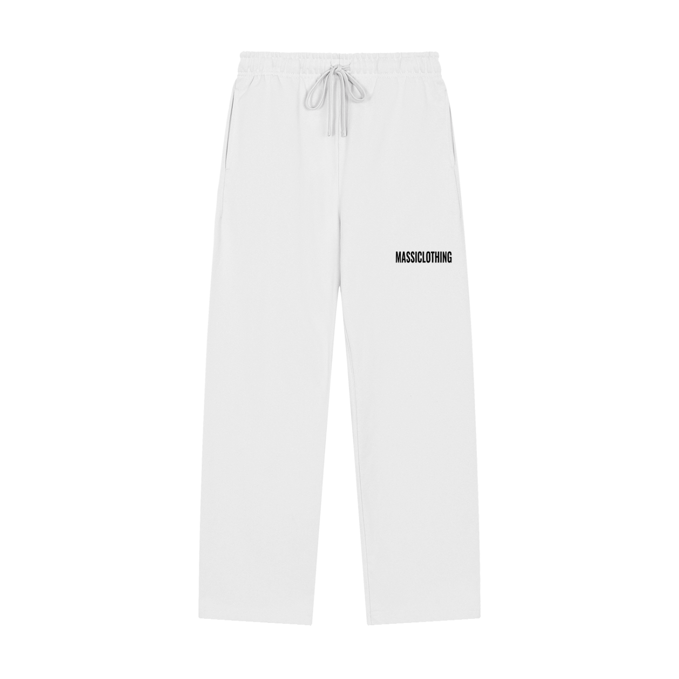Straight Cut Trackies (black logo)