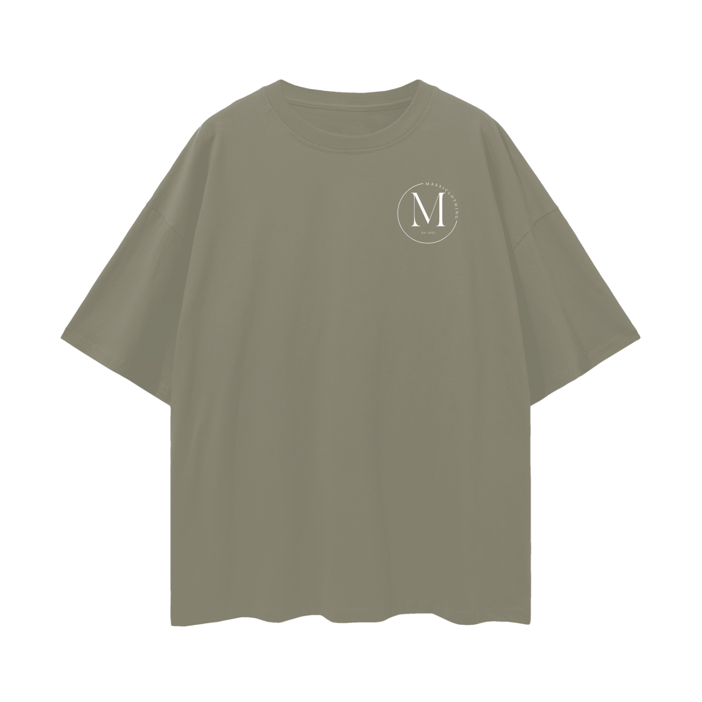 OG White Logo Oversize Deep Drop Shoulder T-Shirt