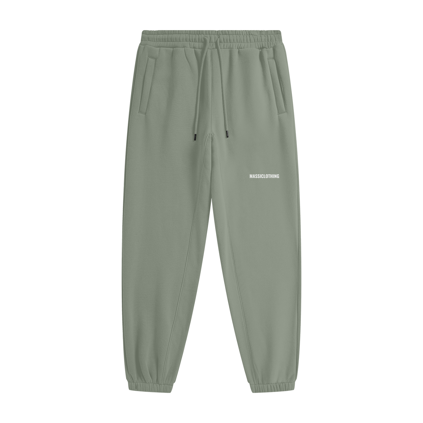 Cuffed Trackies (white logo)