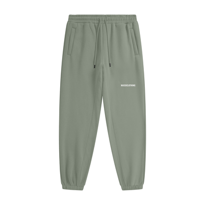 Cuffed Trackies (white logo)