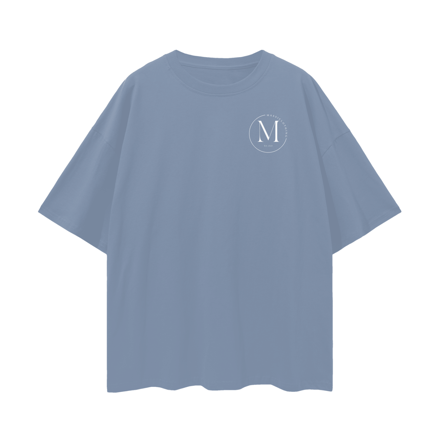 OG White Logo Oversize Deep Drop Shoulder T-Shirt