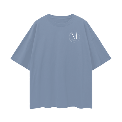 OG White Logo Oversize Deep Drop Shoulder T-Shirt