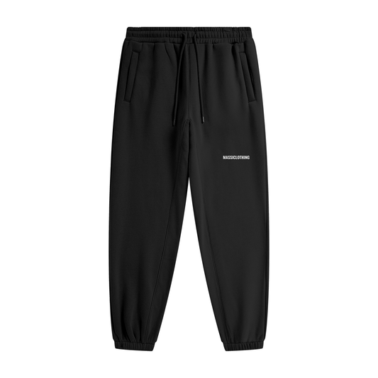Cuffed Trackies (white logo)