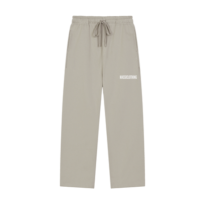 Straight Cut Trackies (white logo)