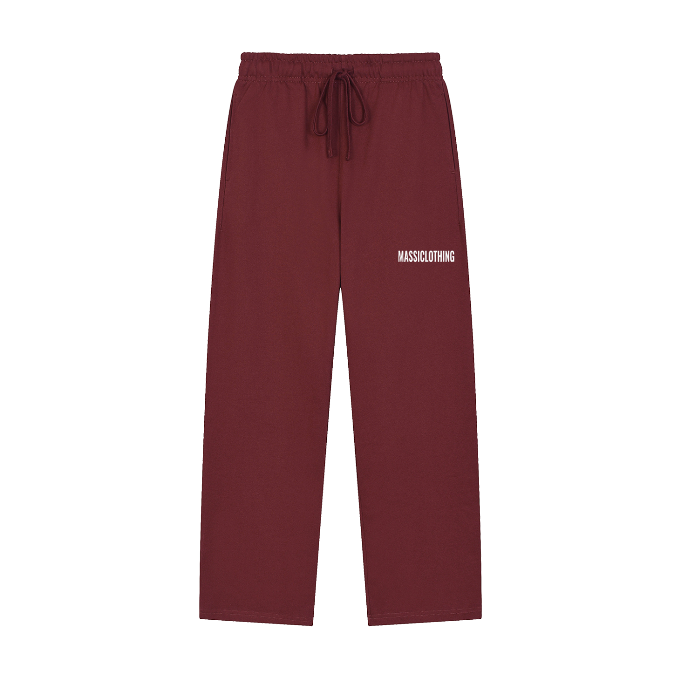Straight Cut Trackies (white logo)