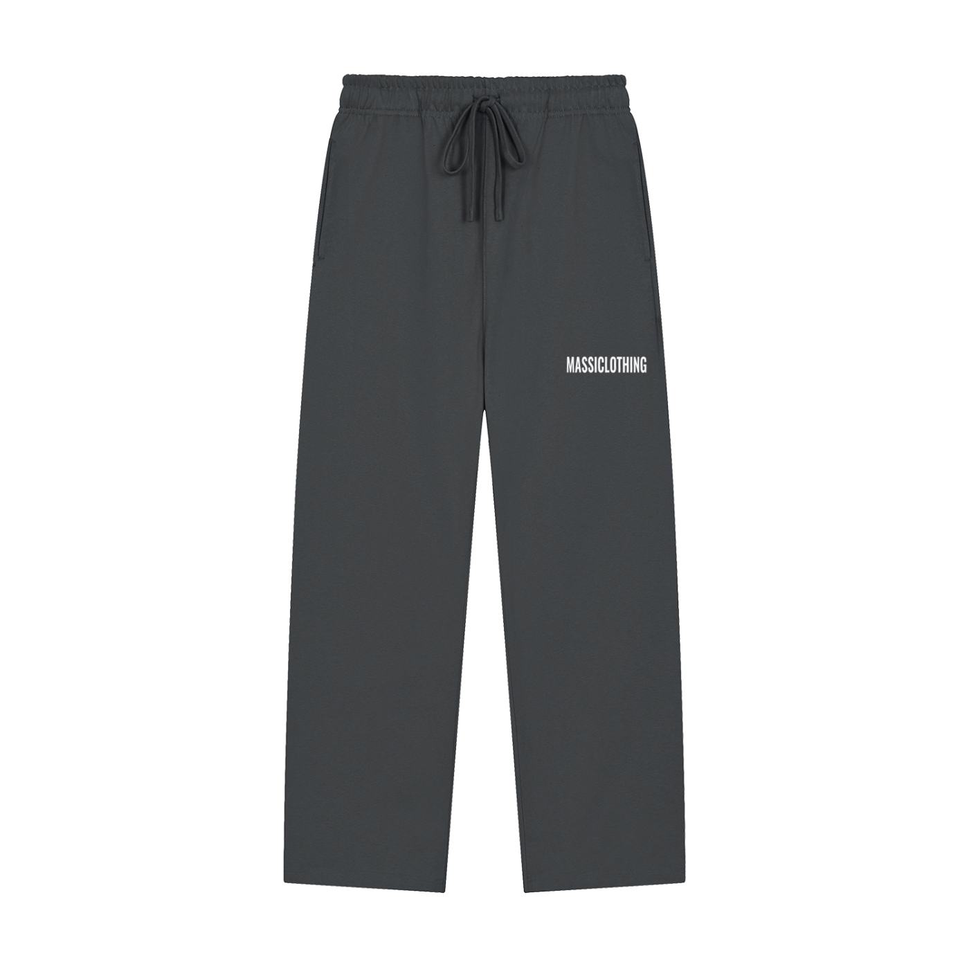 Straight Cut Trackies (white logo)