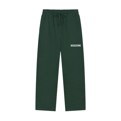 Straight Cut Trackies (white logo)
