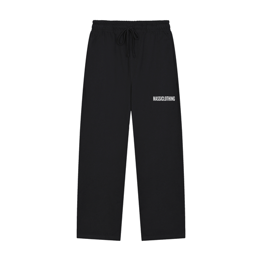 Straight Cut Trackies (white logo)