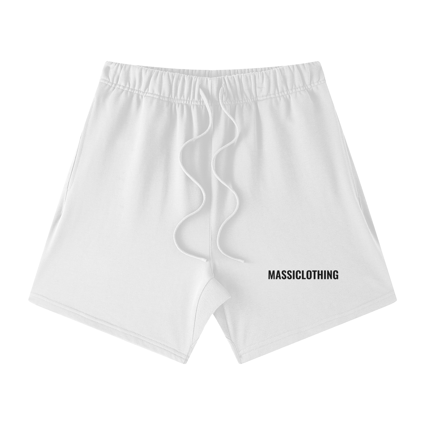 Massiclothing Loose Fit Shorts black logo — front view