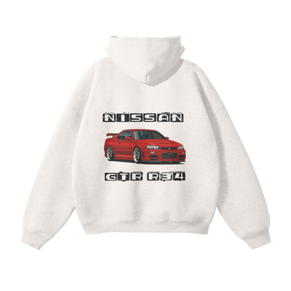 Nissan GTR R34 OG Logo Oversized Fleece Hoodie
